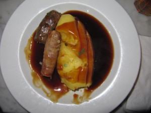 sausages and mash