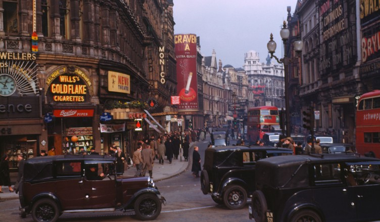 Shaftesbury Avenue 1949 - photo by Chalmers Butterfield
