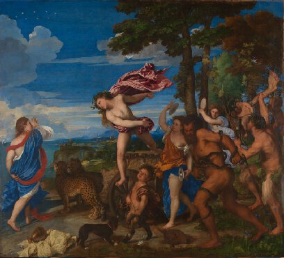 painting Titian – Bacchus and Ariadne (1520)