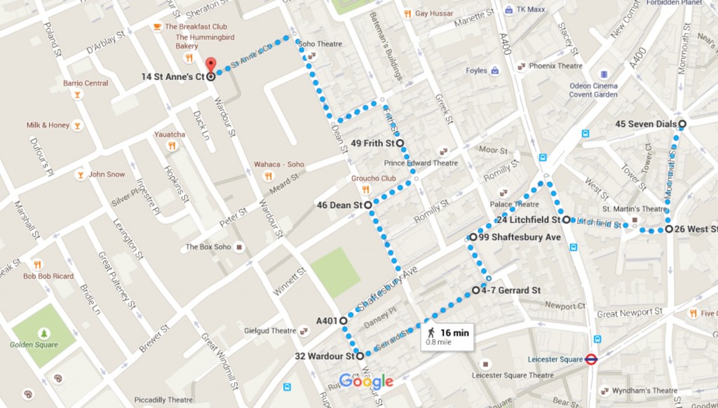 seven dials to st anne