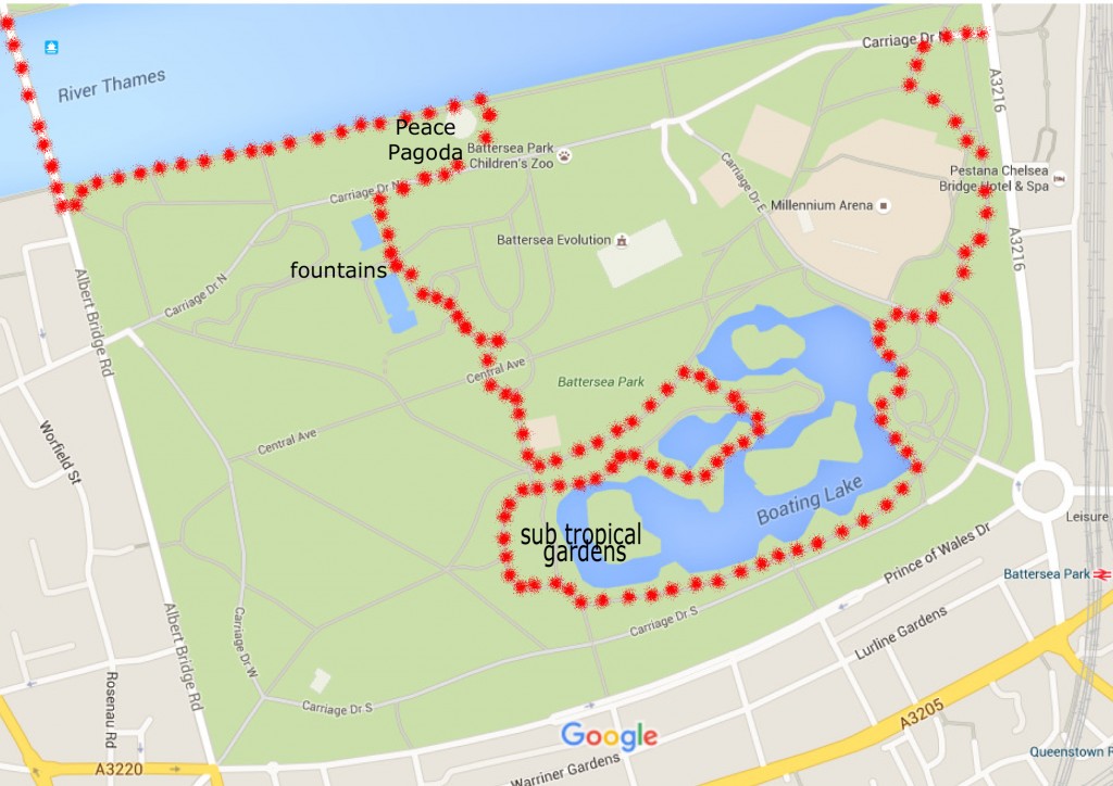 battersea park walk map