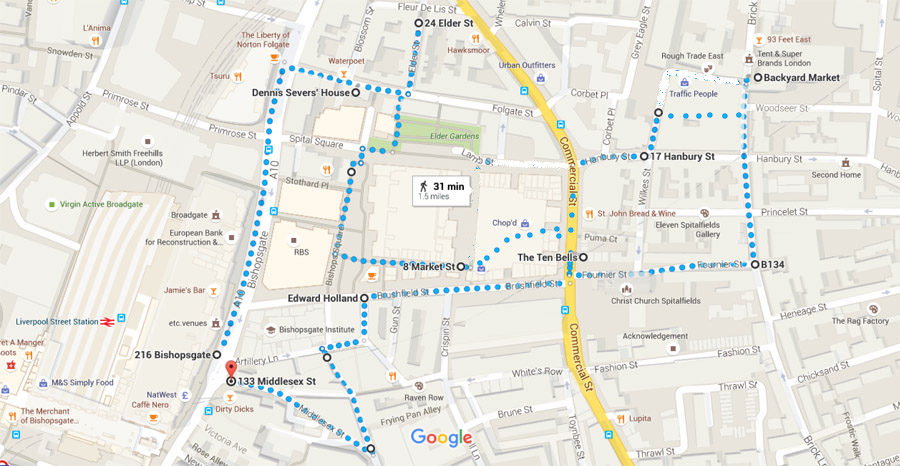 Spitalfield area map