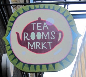 tea rooms market sign - spitalfield