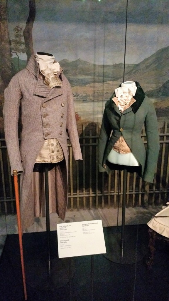 menswear of the end of the eighteenth century on display at the V&A